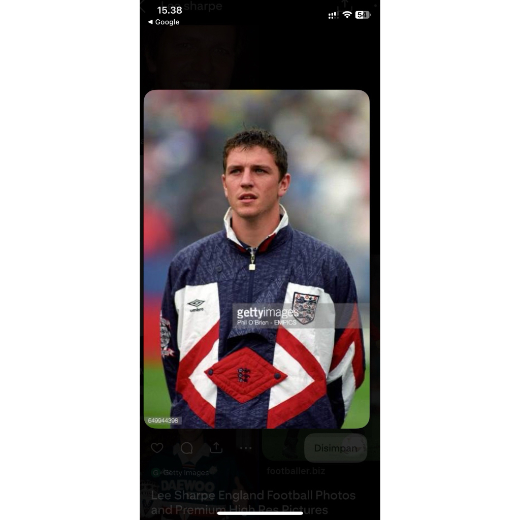 Oneset vintage umbro national team england 1992