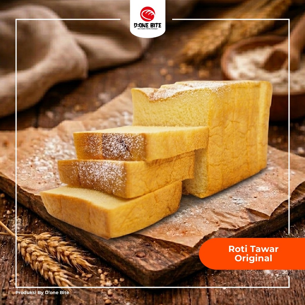 Roti Tawar Klasik Original 8 Potong Tawar / Polos Tekstur Lembut