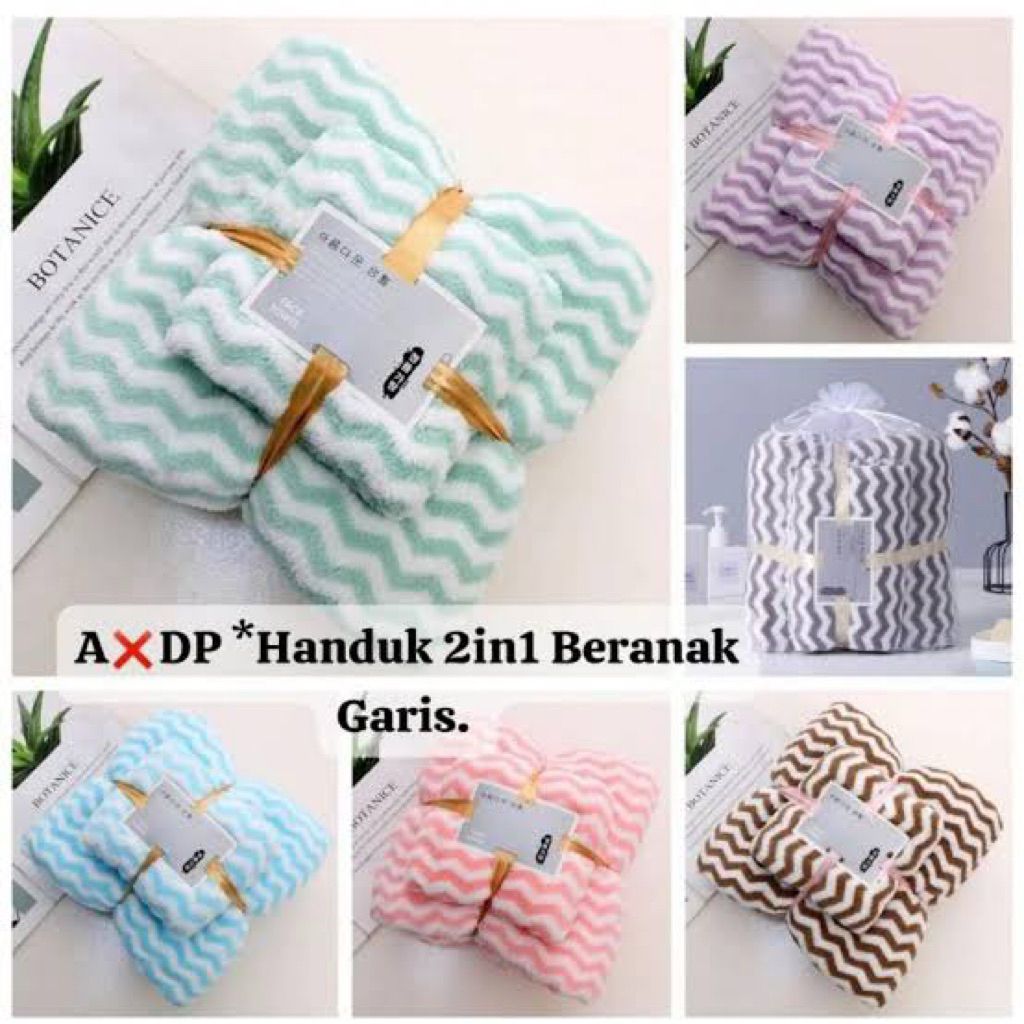 Handuk beranak motif salur