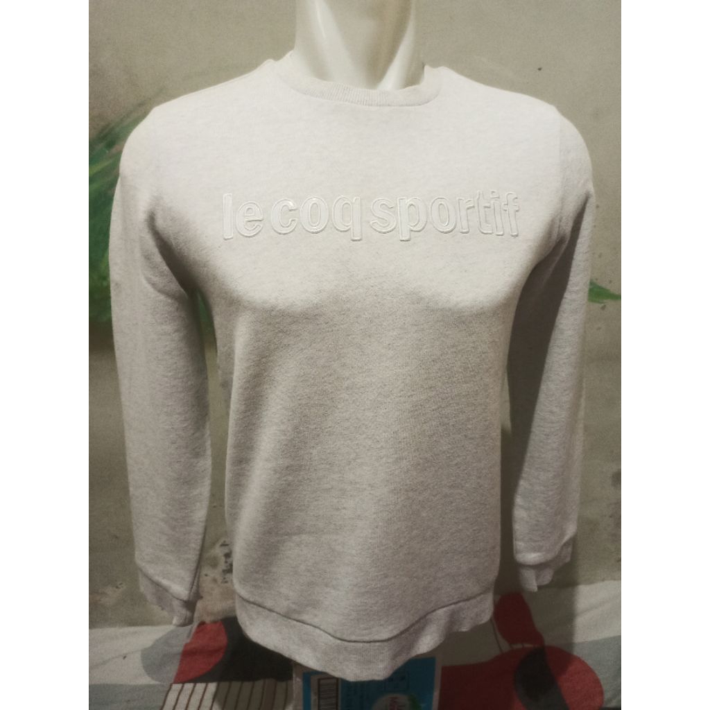 cn, crewneck, sweater le coq sportif, size S fit M bisa untuk anak remaja
