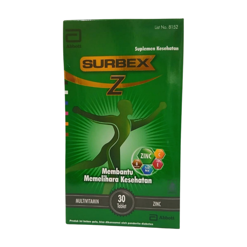 Multivitamin Surbex Z 30 Tablet - Membantu Stamina Tubuh, Dukung Kesehatan, Vitamin B Kompleks