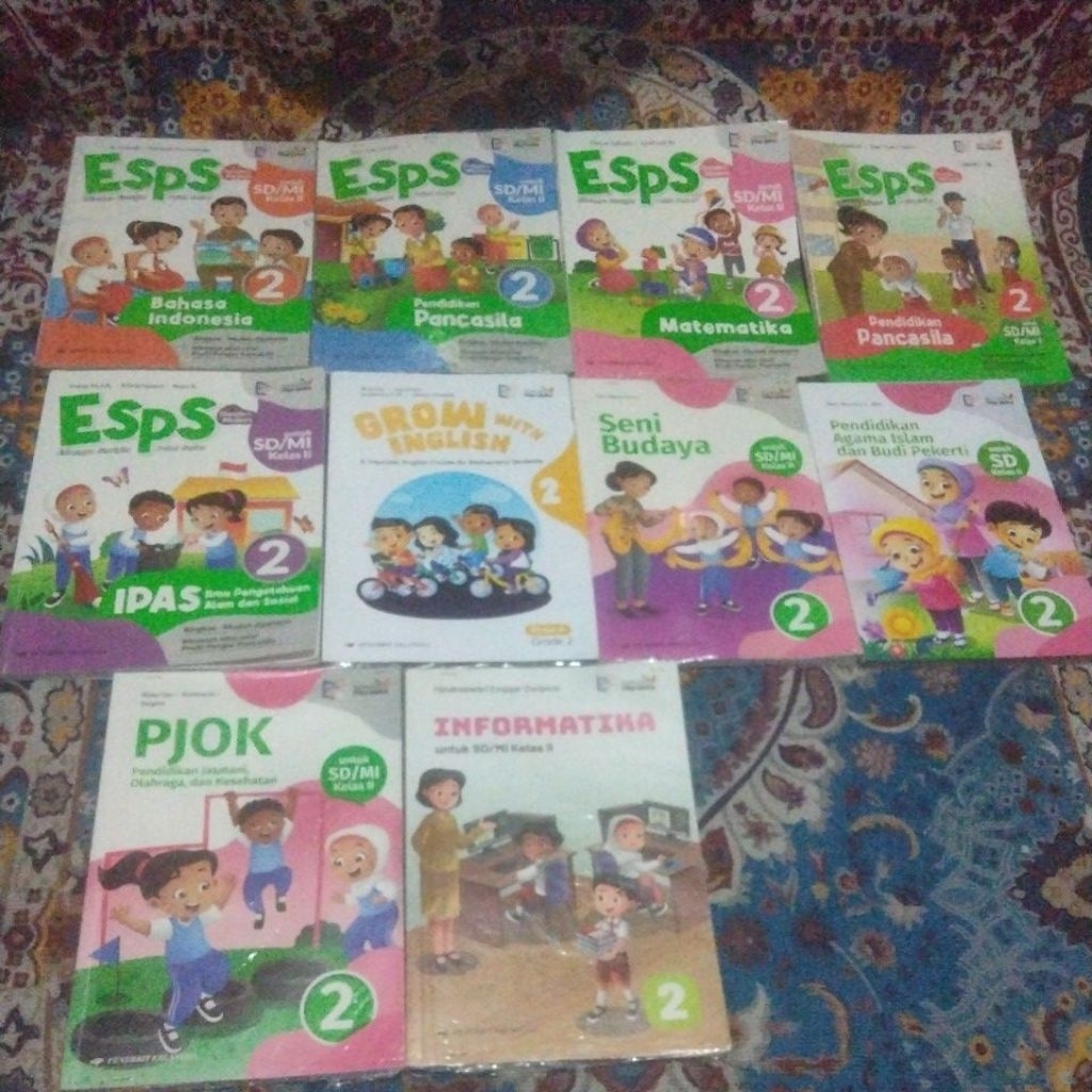BUKU PAKET KELAS 2-II SD/MI ERLANGGA ESPS BAHASA INDONESIA PANCASILA MATEMATIKA IPAS ILMU PENGETAHUA