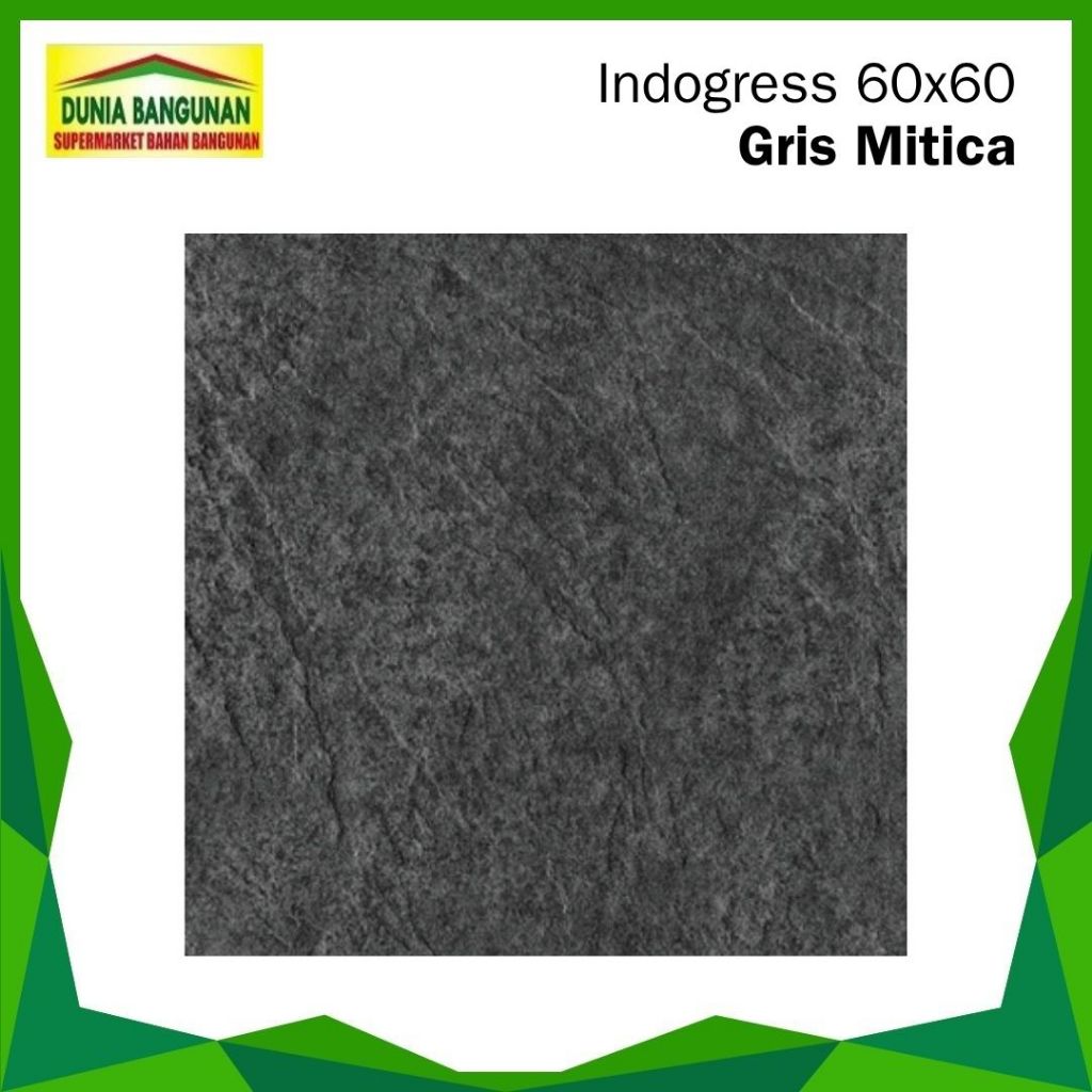 Granit Lantai Hitam Kasar Indogress 60x60 Gris Mitica Granit Lantai Garasi Kamar Mandi