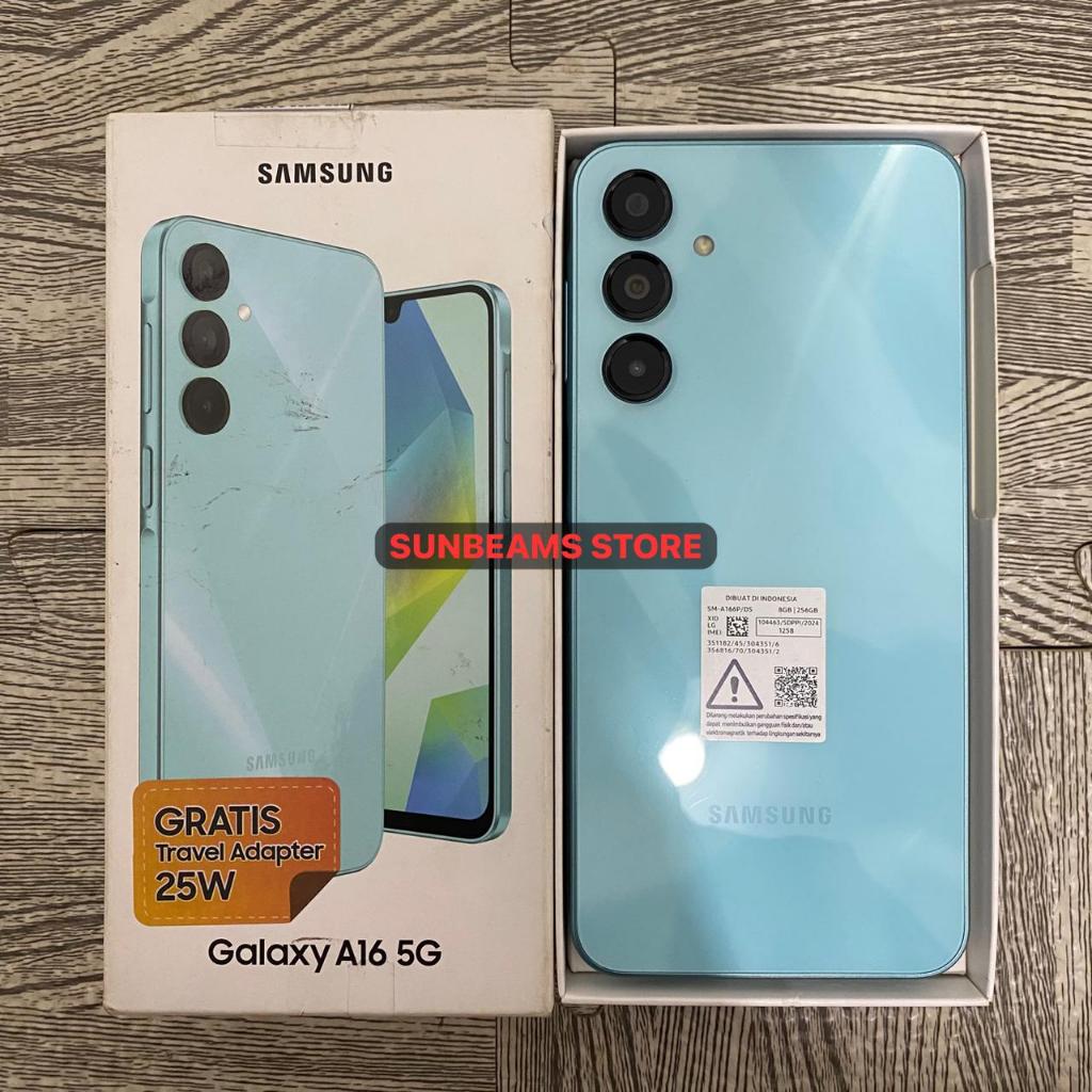 SAMSUNG A16 5G 8/256 SECOND FULLSET BEKAS RESMI