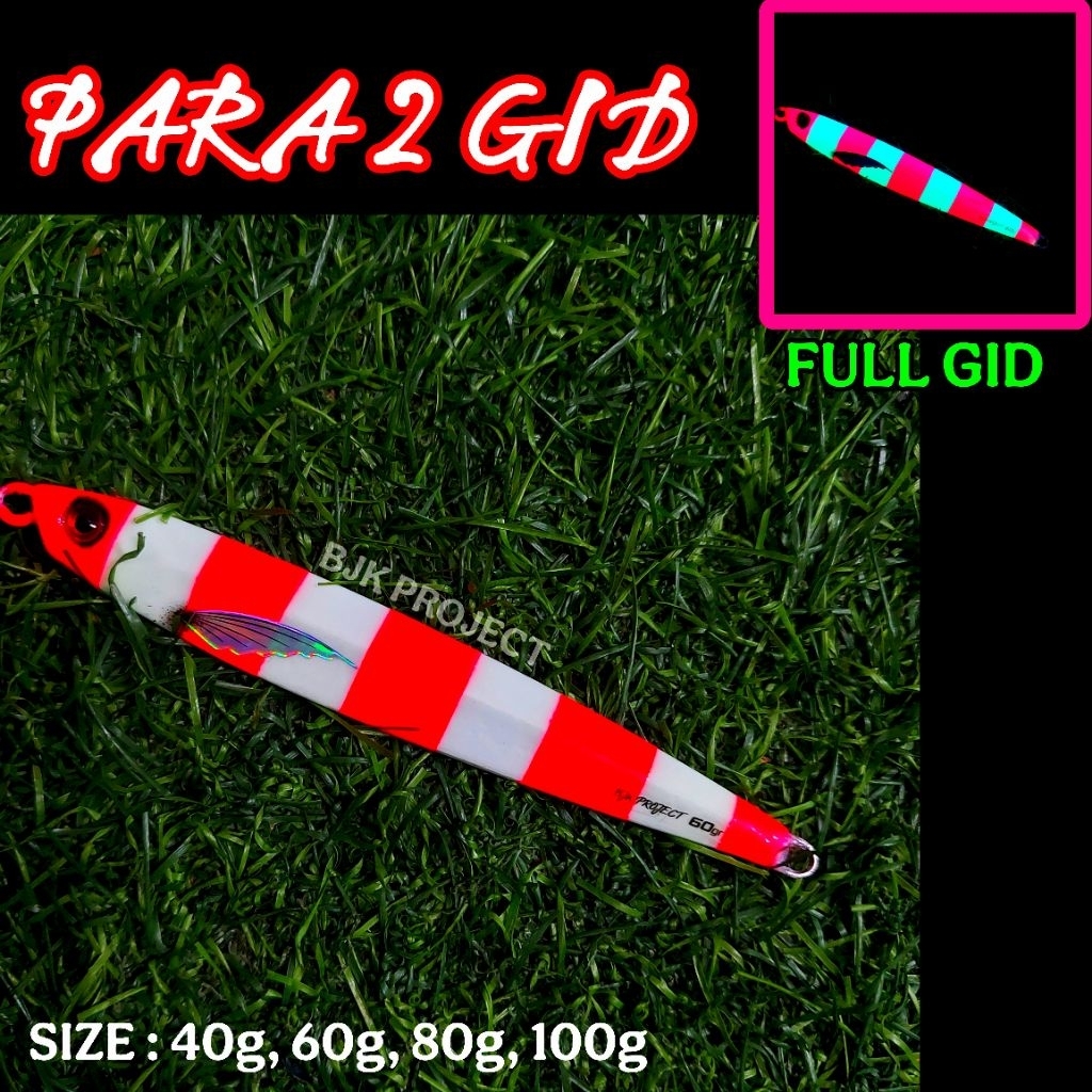 METAL JIG PARA 2 GID 40g s/d 100g FULL GID ZEBRA PINK VERSI BJK