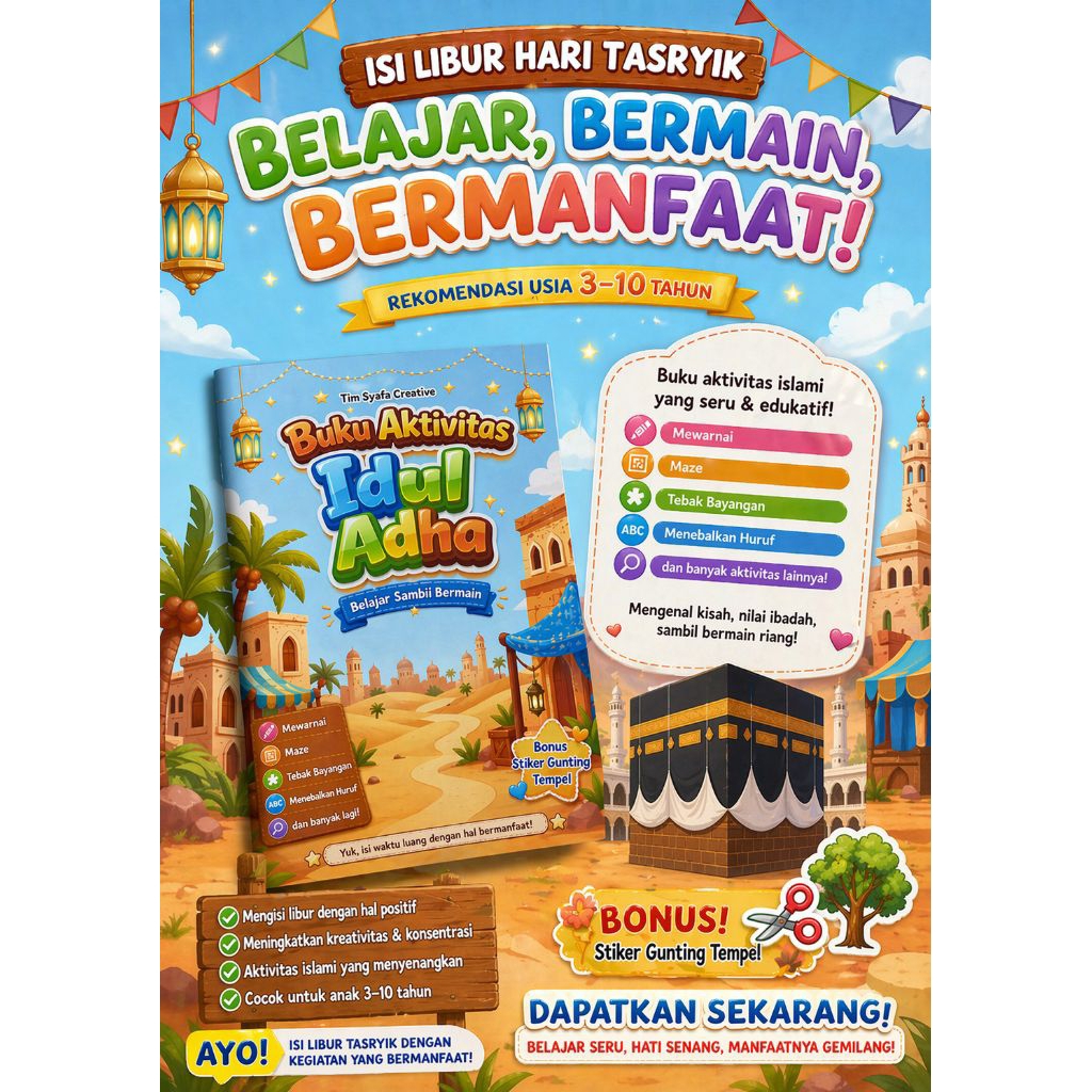 SyafaCreative - Buku Aktivitas Anak Islami Idul Adha