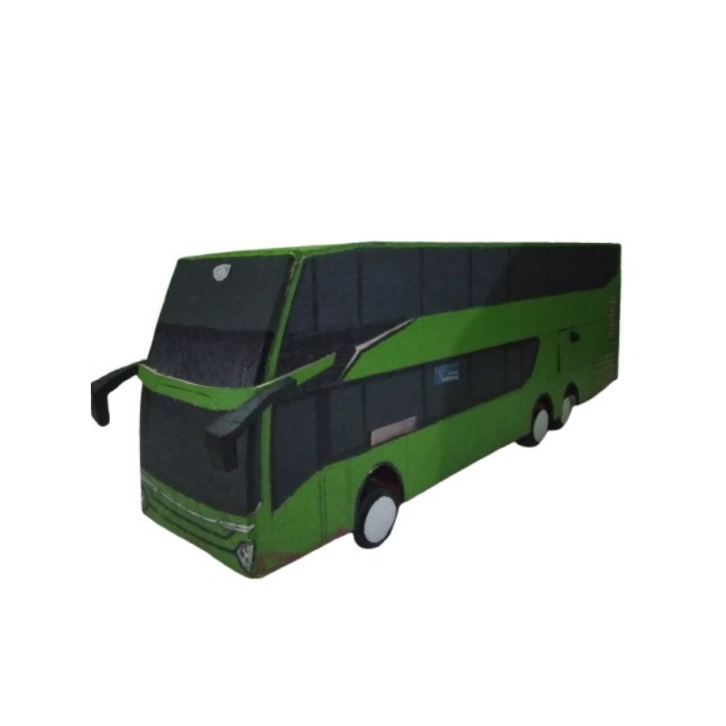 bus double decker Bahan Kayu