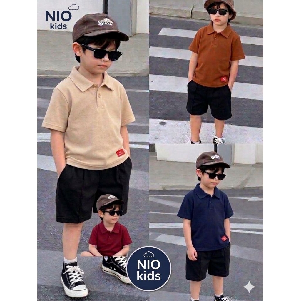 Kaos Polo Anak laki-Laki | Perempuan | Premium Bahan  Knit Adem Dan Lembut | Baju Berkerah Anak 1 - 