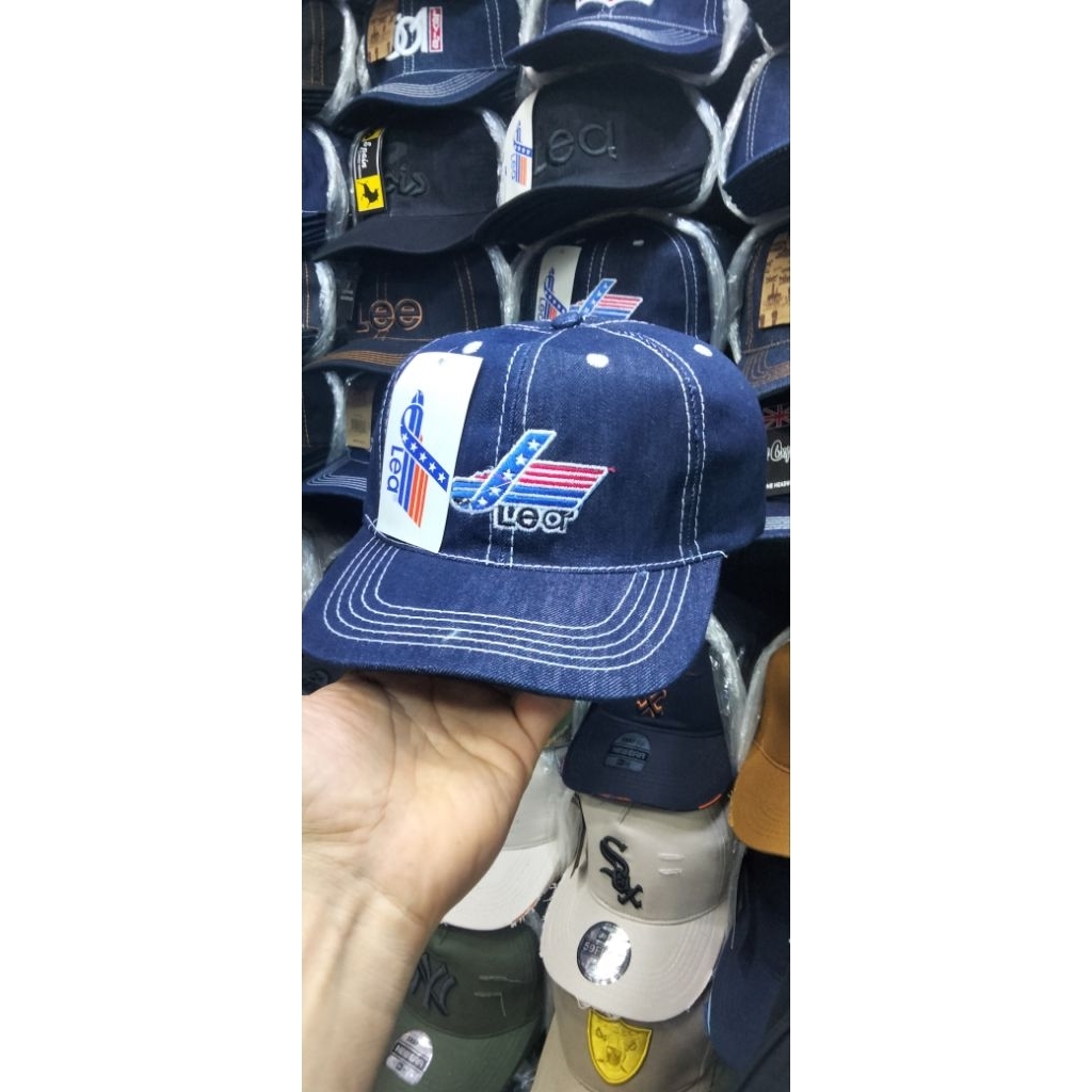 topi Lea peria keren topi baseball cap denim