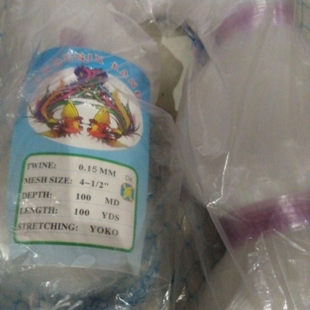 jaring ikan 4½ inch 0.15 100md/100yds yoko