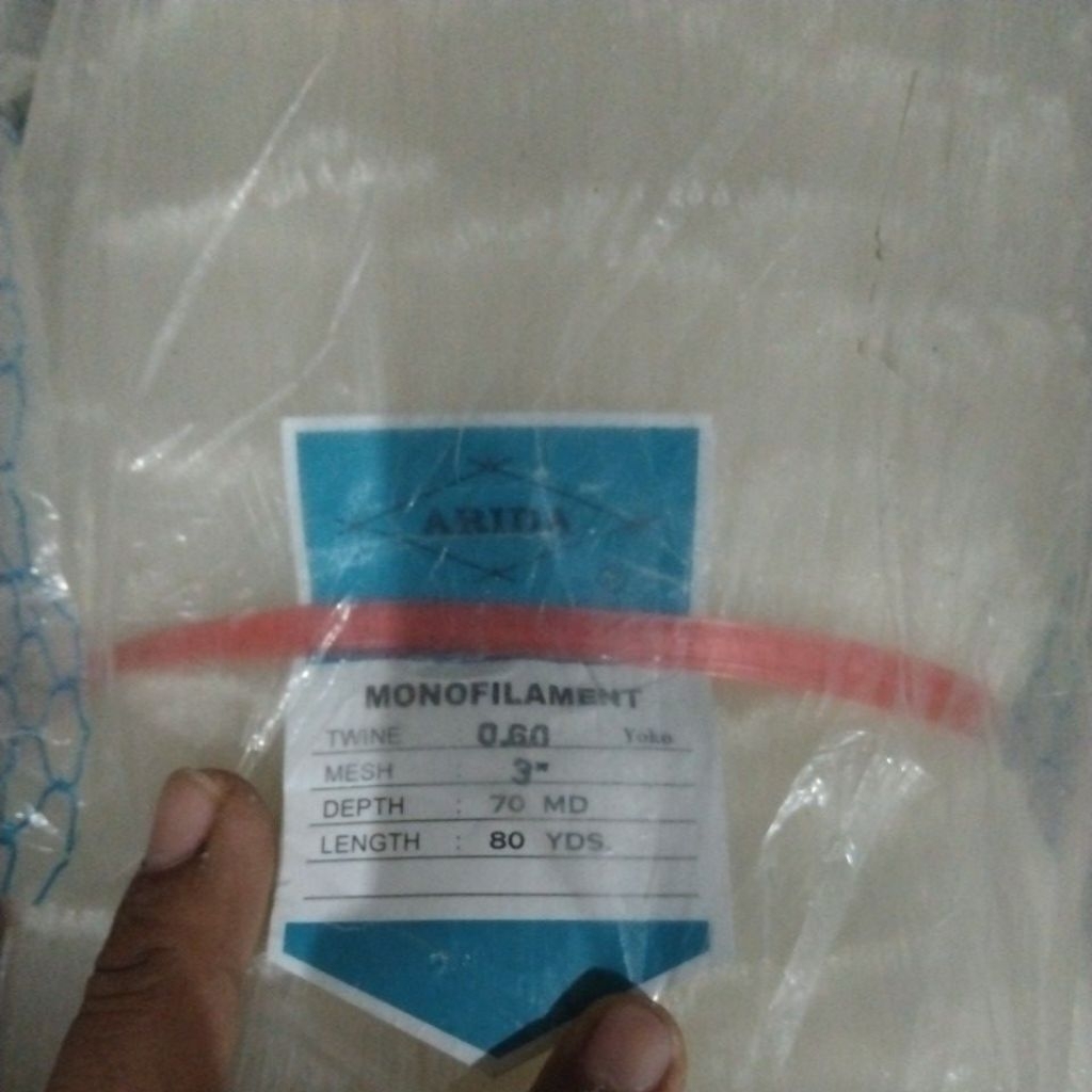 jaring ikan arida 3 inch 0.60 70md/80yds yoko