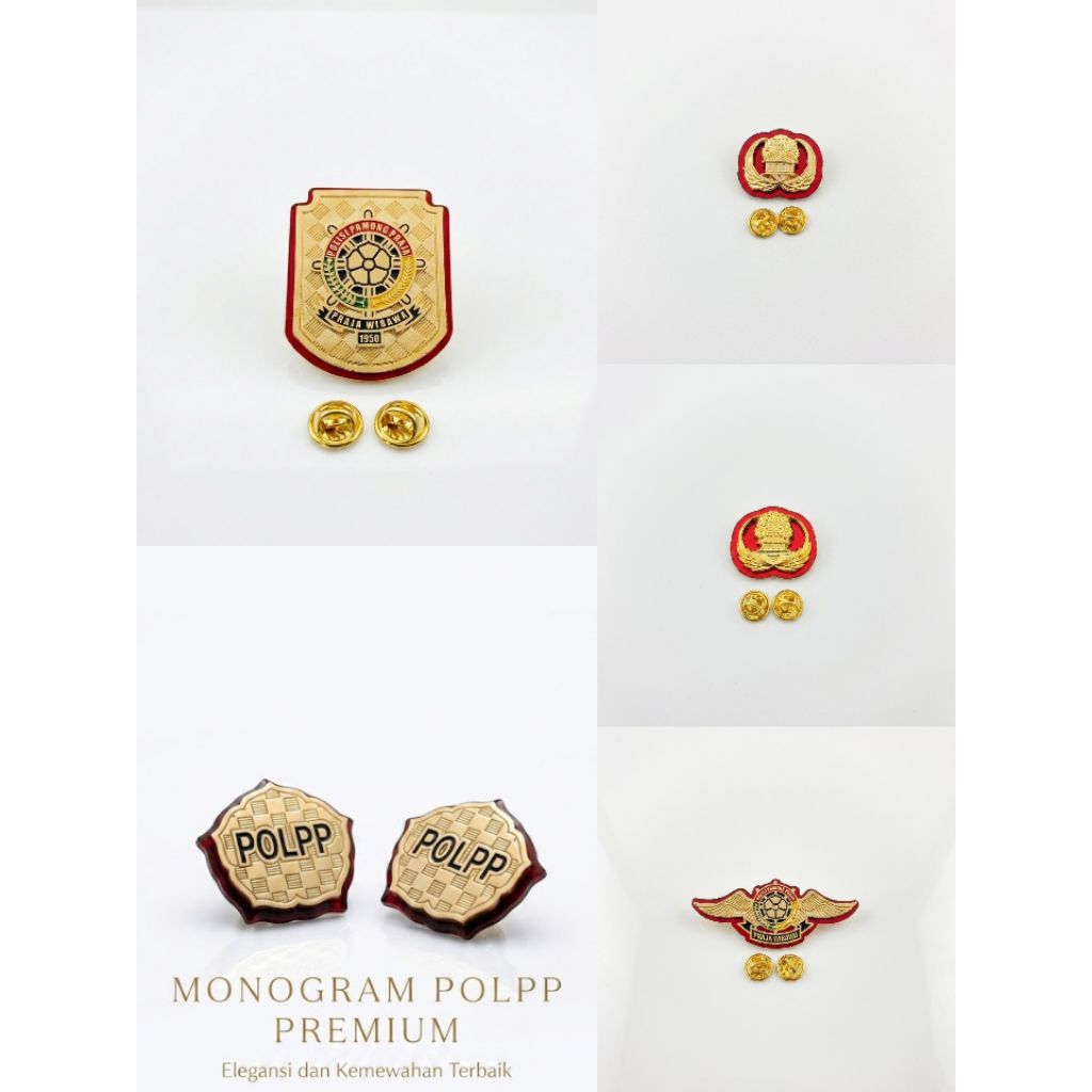Atribut Pol Pp Pin Korpri Kewenangan Monogram wing Satpol Lengkap