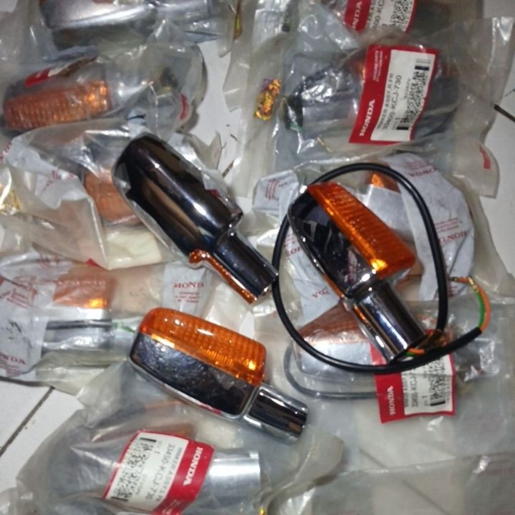 lampu sein rigting honda tiger lawas tiger lama tilam tiger 2000 1set kanan kiri crom original AHM