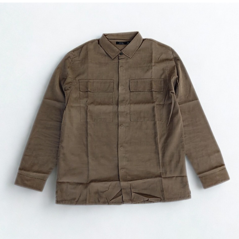 Spao Basic Suede Workshirt Double Pocket