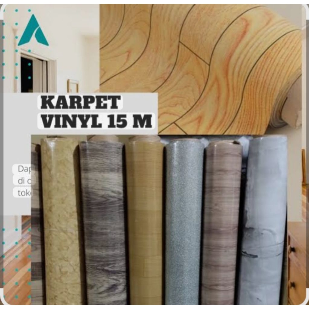 PERLAK LANTAI VINYL PERLAK PLASTIK ROLL 15mX120cm