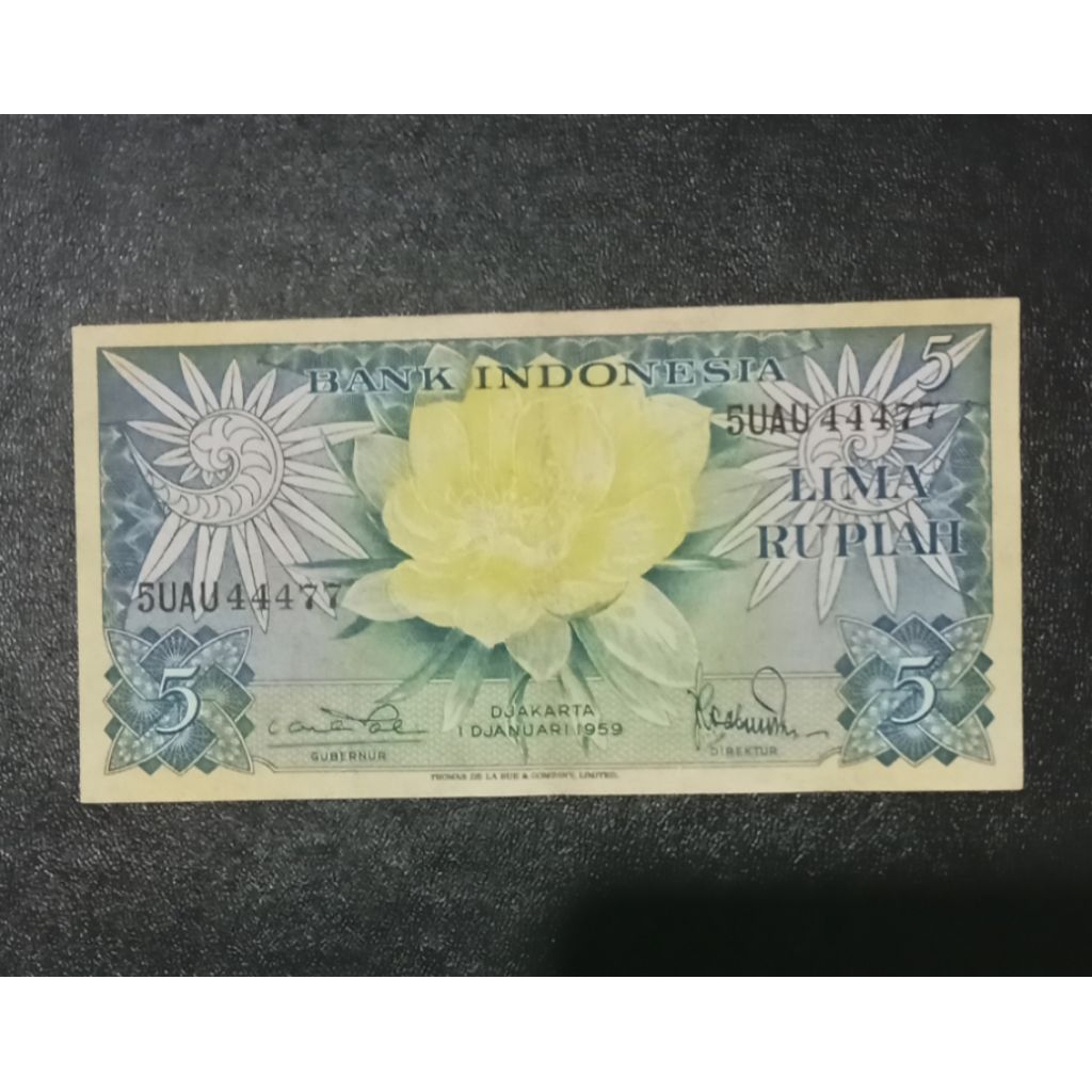5 Rupiah Seri Bunga No. Cantik TDLR