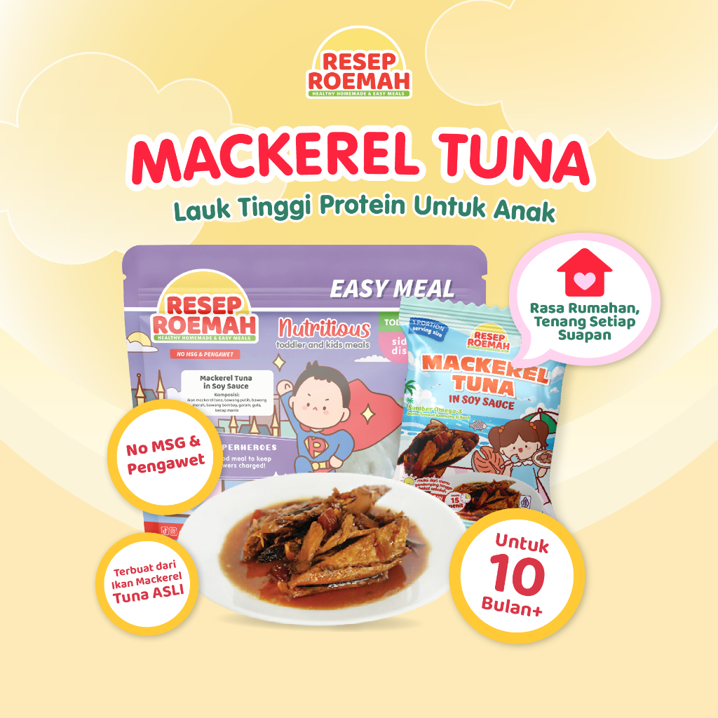 Resep Roemah Mackerel Tuna in Soy Sauce / Mackerel Tuna Kecap / Toddler Healthy Frozen Food / No MSG