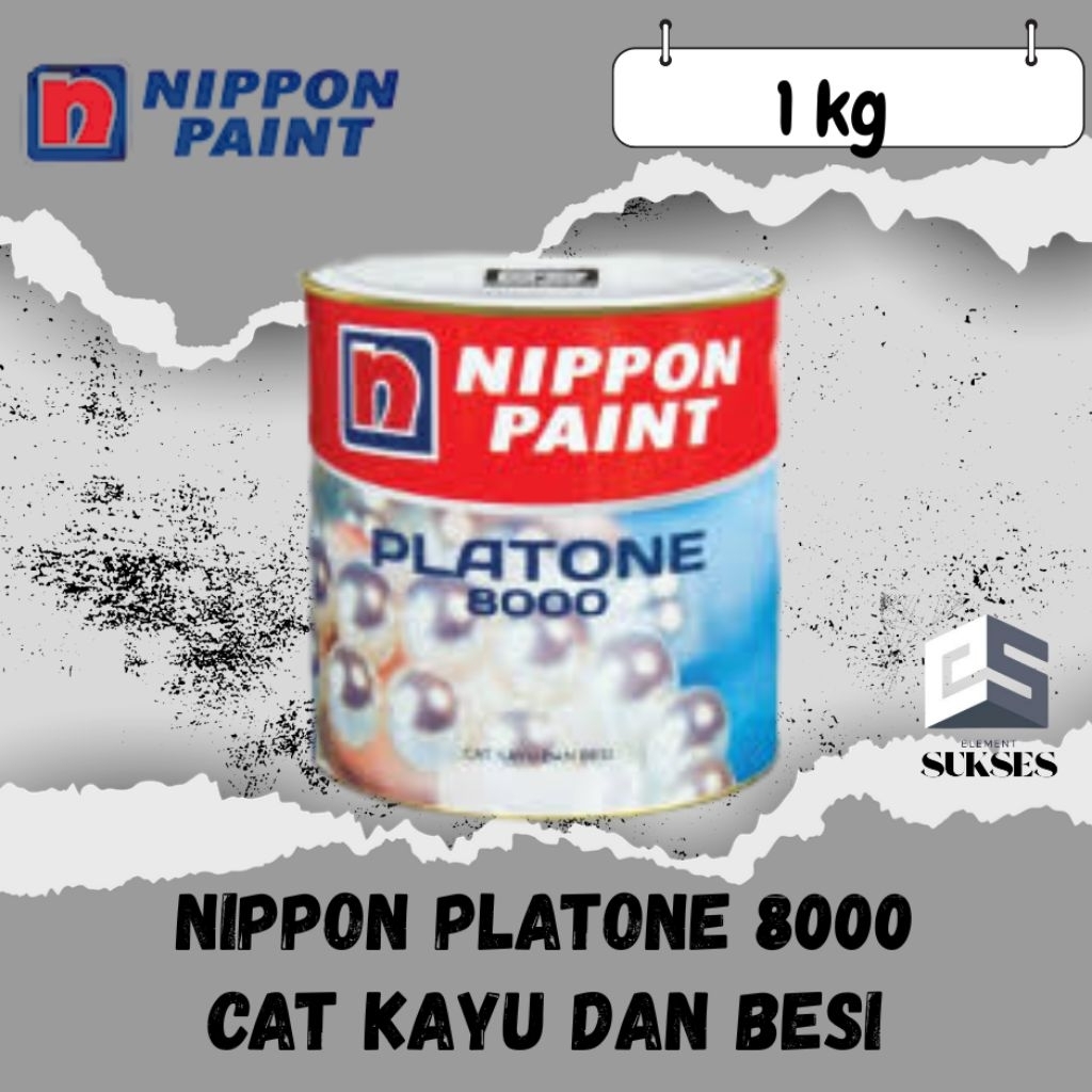 NIPPON PAINT PLATONE 8000 CAT KAYU DAN BESI 1KG