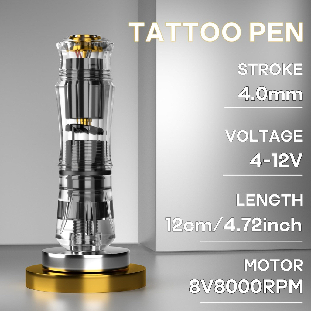 ROTARY PEN TATTOO MACHINE POSEIDON CRYSTAL
