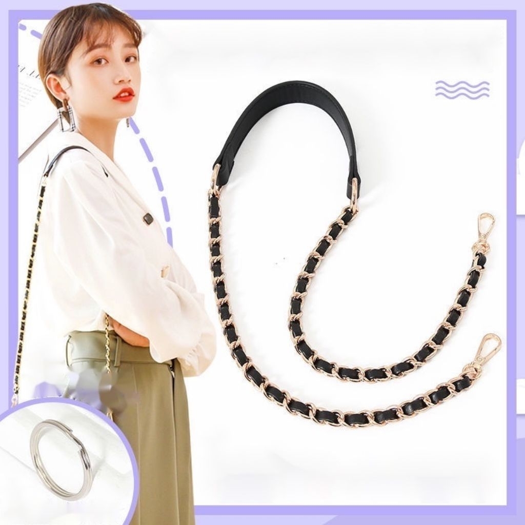 Tali Panjang Tas Rantai Serut Kombinasi Rantai Bag Chain / Tali Rantai Tas Sling Bag