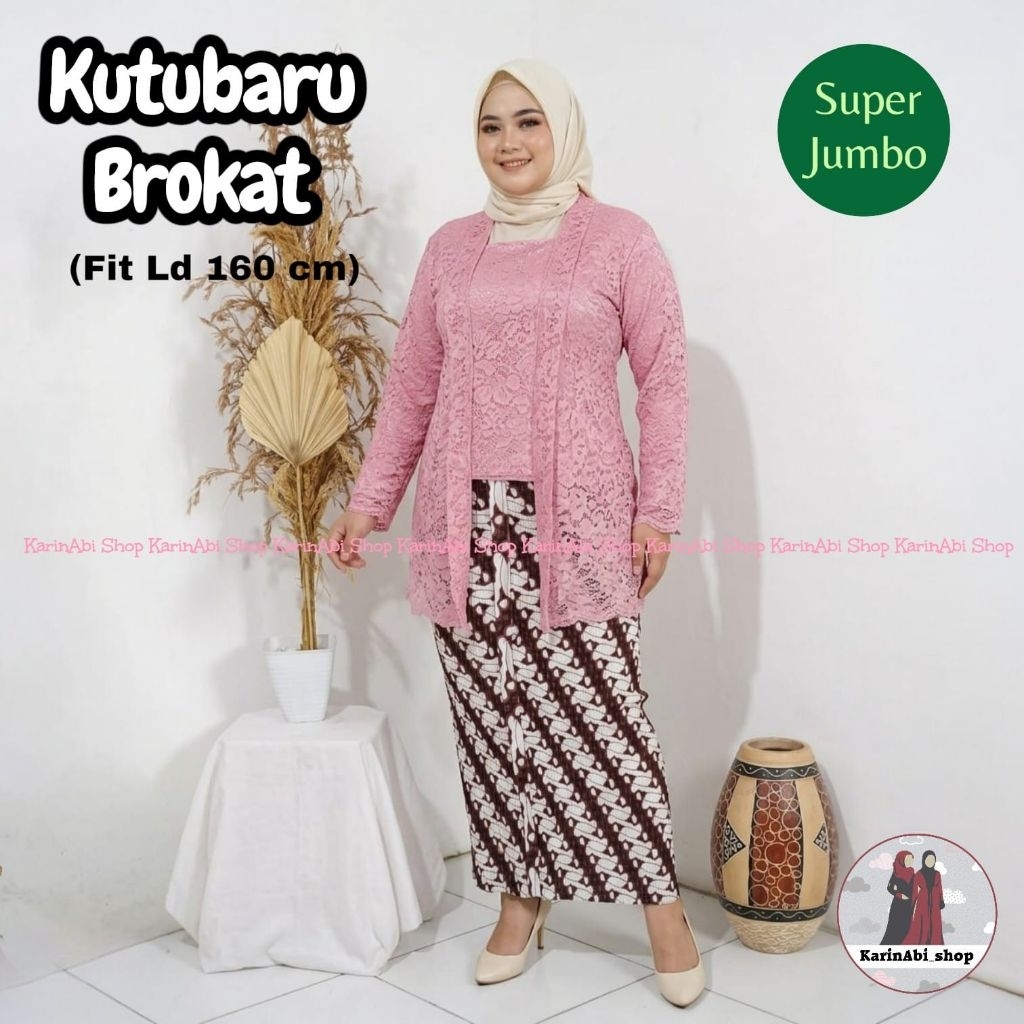 Kutubaru brokat size super jumbo LD 140-160 / baju kebaya super big size