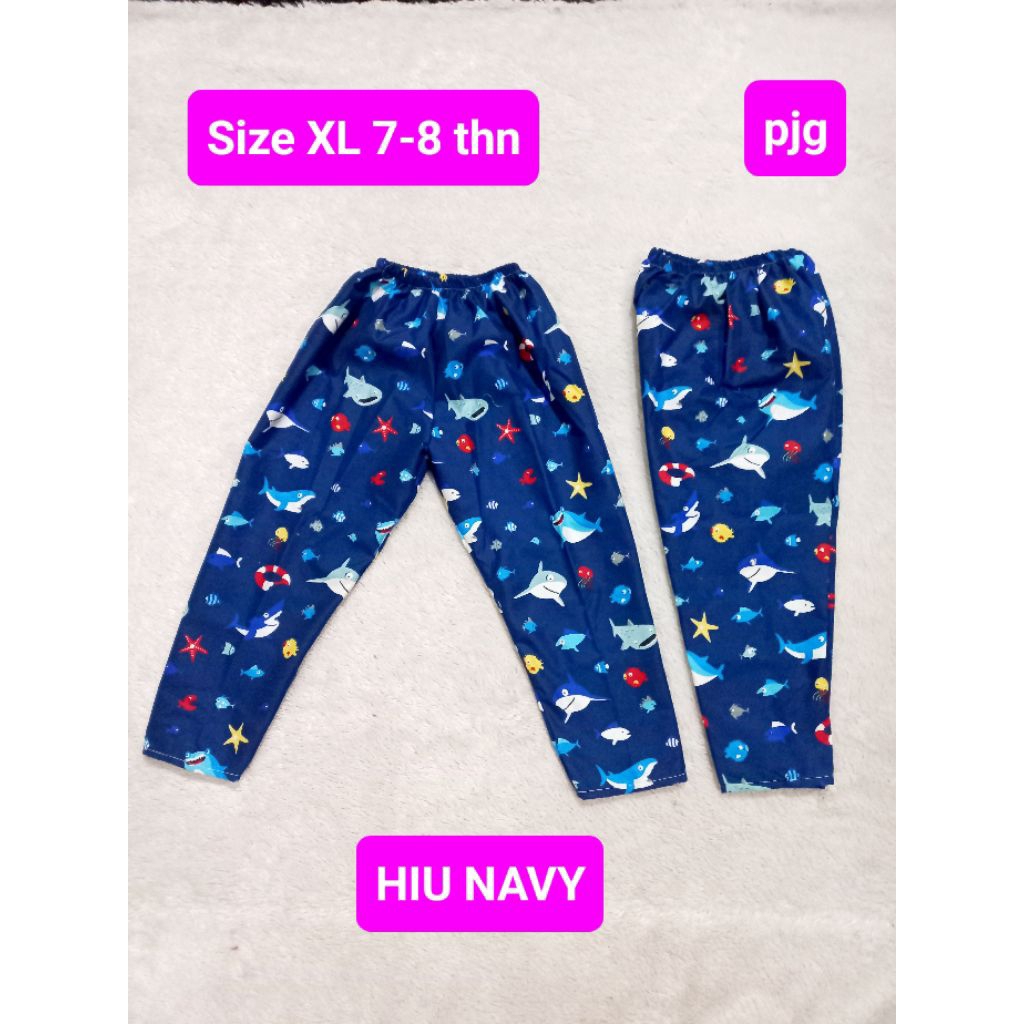 Celana kolor  panjang. anak Size XL usia 7-8thn motif karakter anak. banyak pilihan motif. Grosir ce