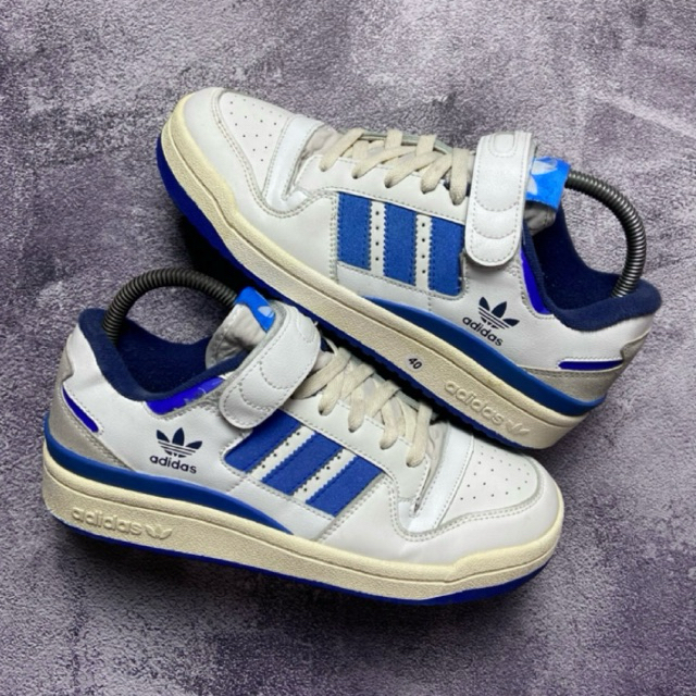 [Size 40] Adidas Forum 84 Low Blue Thread White OG