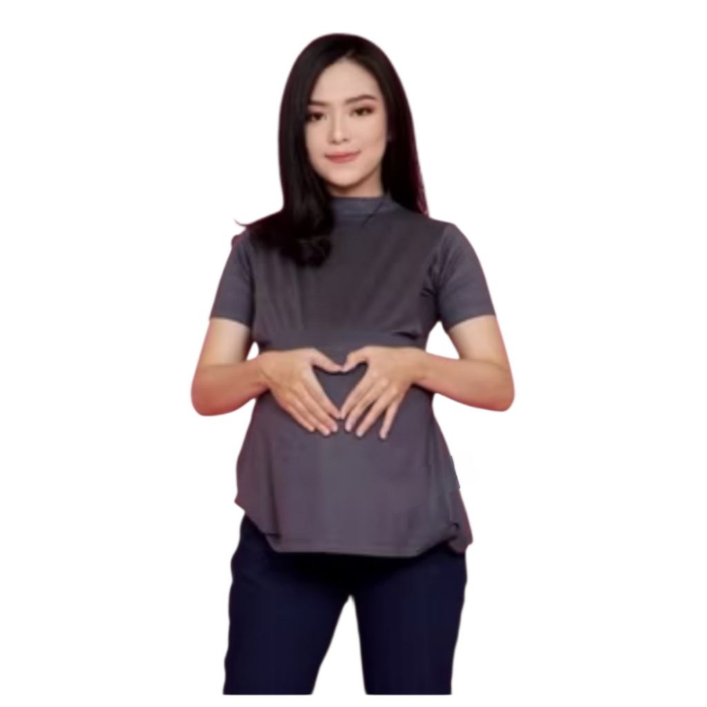 Manset Ibu Hamil & Menyusui Lengan Pendek||Baju Kaos Busui
