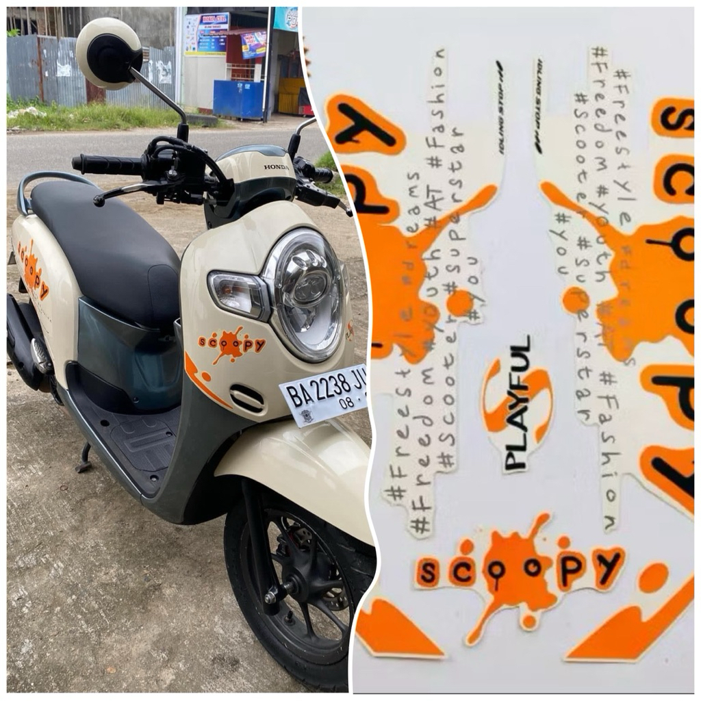 Stiker Striping Lis Motor Honda Scoopy Playful 2017