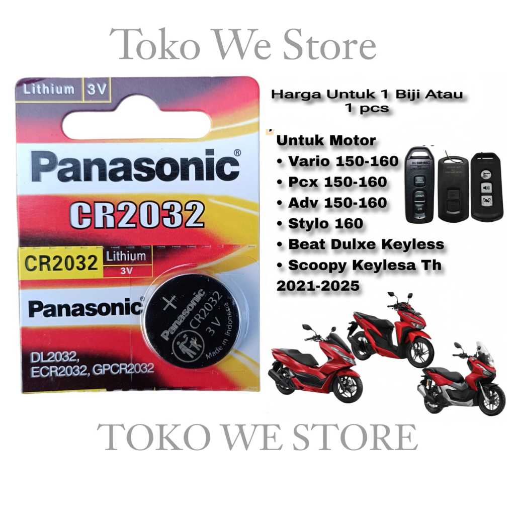 Baterai Batre Kunci Remot Keyless Vario 150 160 PCX 150 160 ADV 150 160 Batre Remot Keyless Scoopy