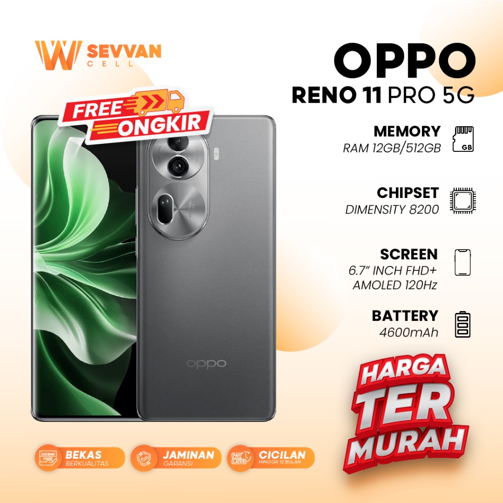 Handphone Oppo Reno 11 Pro 5G Ram 12 512 GB