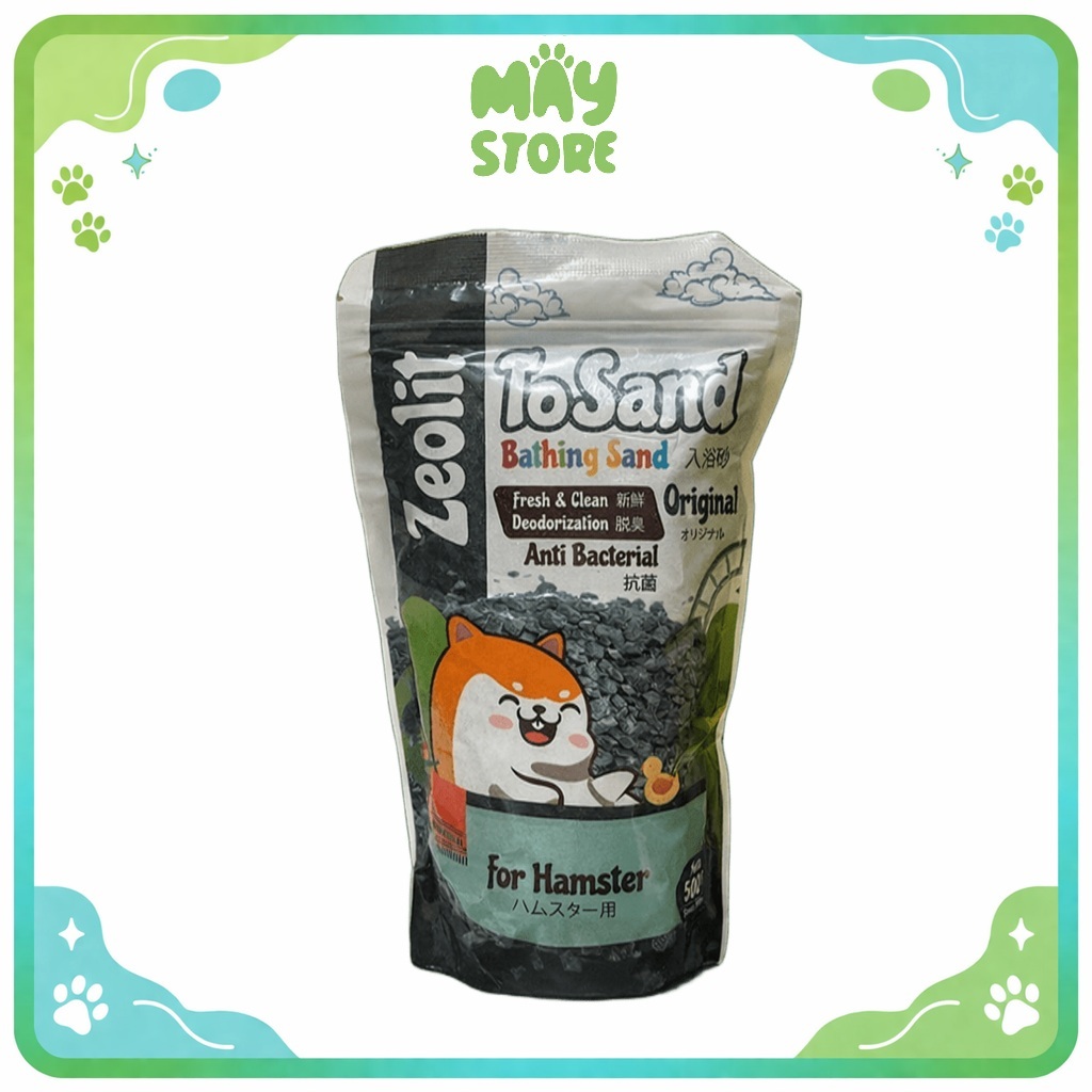 May Pet Shop Pasir Tosand (500gr) free 100gr Pasir Mandi Hamster Hamster Bathing Sand Zeloid