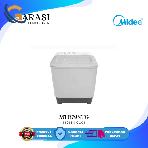 Midea MTD79NTG Mesin Cuci Dua Tabung 6kg MTD 79NTG Twin Tub