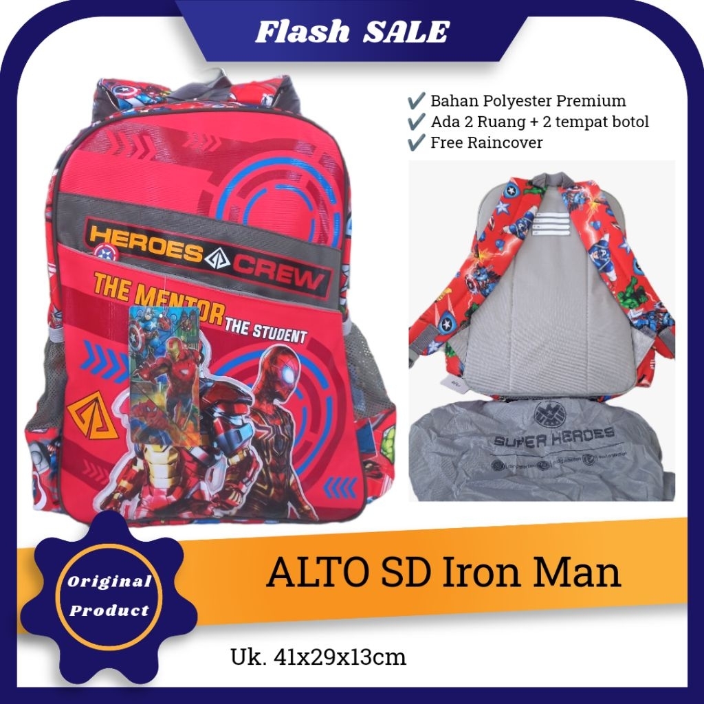 Ransel Astronot Premium Model Terbaru Tas Sekolah ALTO Untuk Cowok TK SD