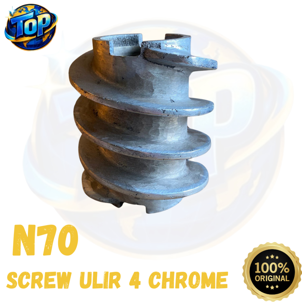 Ulir Spiral N70 N 70 Jalur 4 STD Poliser Ichi / Screw Ulir 4 N70 Chrome ICHI /  Ulir Pendorong Padi 