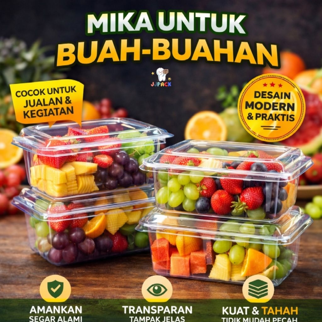 [JJP] Mika untuk buah buahan / kotak mika strawberry / kotak mika buah