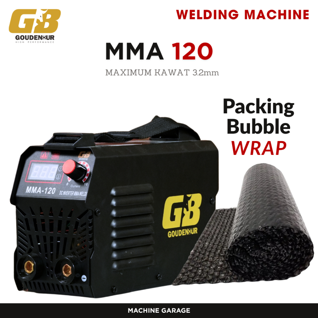 Mesin Las Inverter IGBT MMA 120A 450 Watt Premium - Paket Lengkap Siap Pakai Garansi