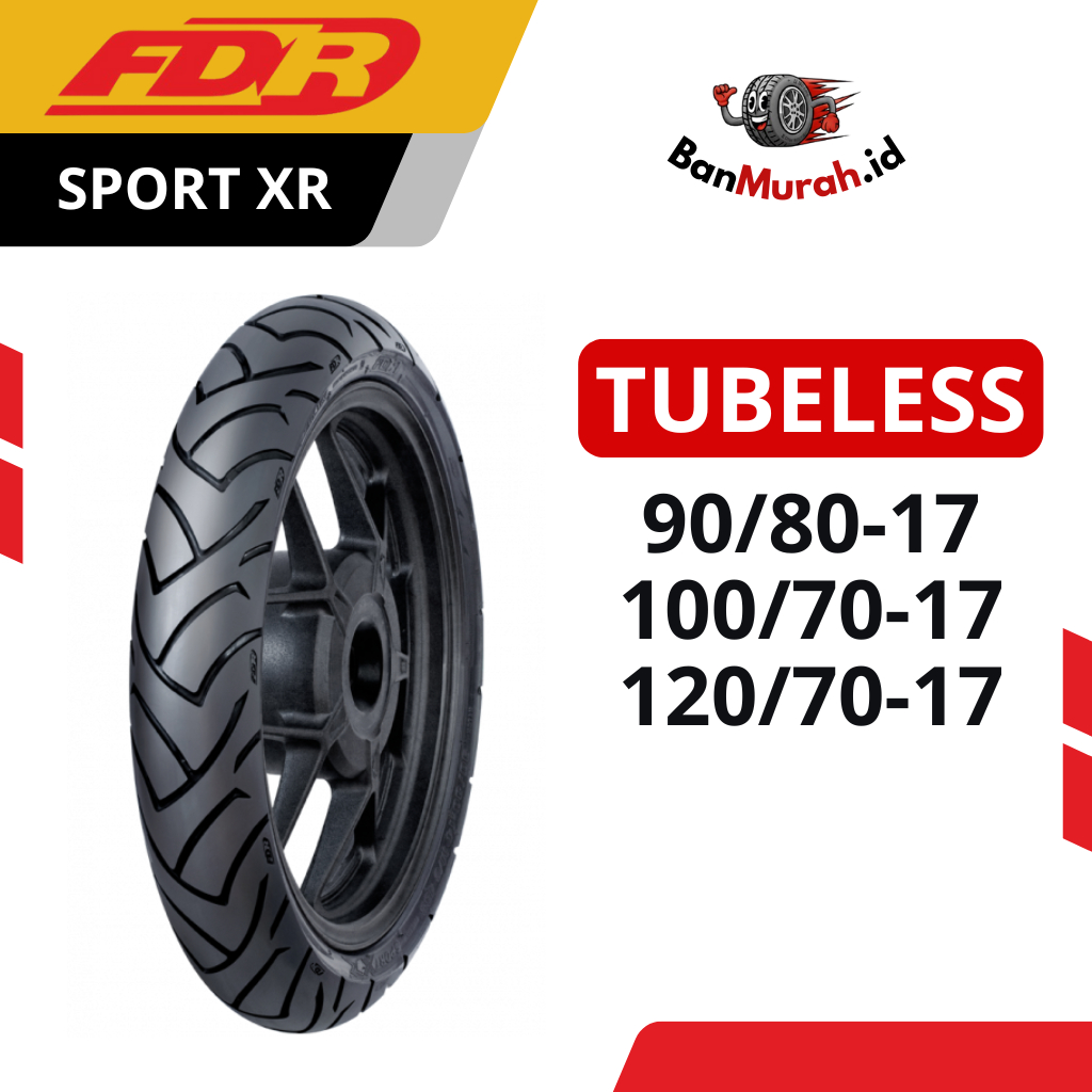 Ban Luar Motor FDR SPORT XR (SOFT COMPOUND) Ukuran 90/80 100/70 120/70 Ring 17 TUBELESS