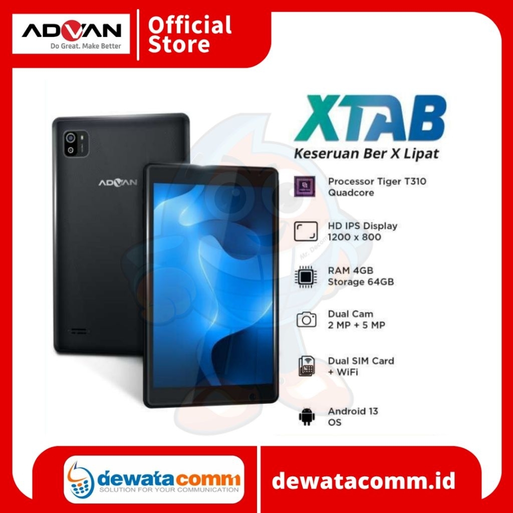 TABLET ADVAN XTAB 4/64GB GARANSI RESMI