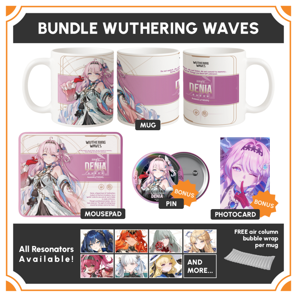 LOCKERROOM BUNDLE - Wuthering Waves / WuWa Denia, Hiyuki, Sigrika, Aemeath, Luuk Herssen, Lynae, Mor