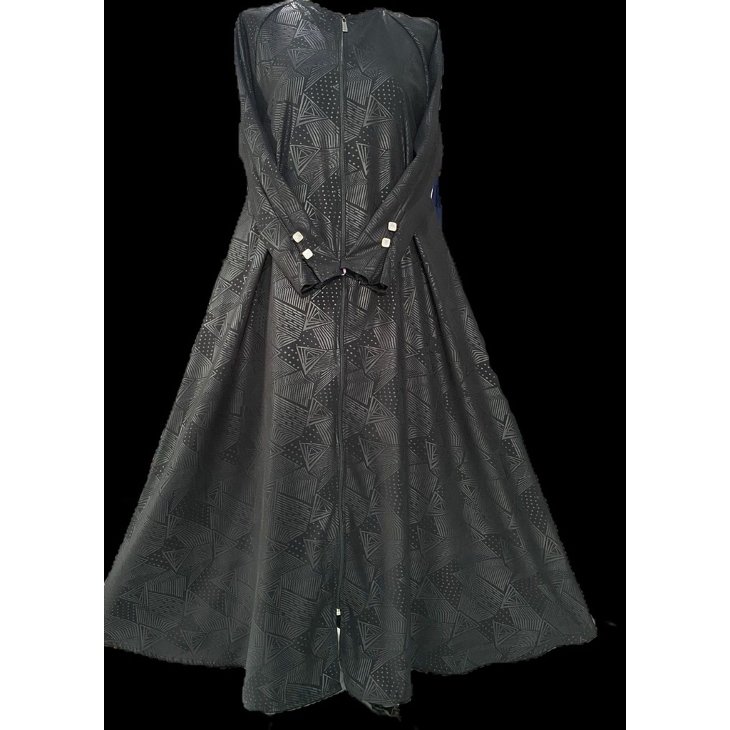Abaya embos jetblack