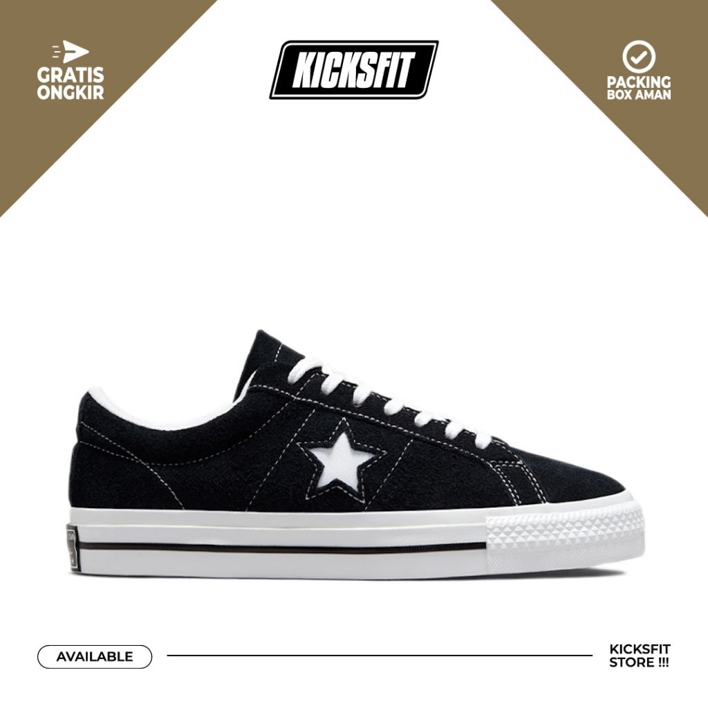 Sepatu Converse One Star Ox Black White Original Global