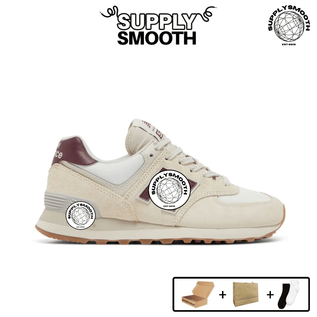 Sepatu Sneakers 574 'Moonbeam Burgundy' - SUPPLYSMOOTH