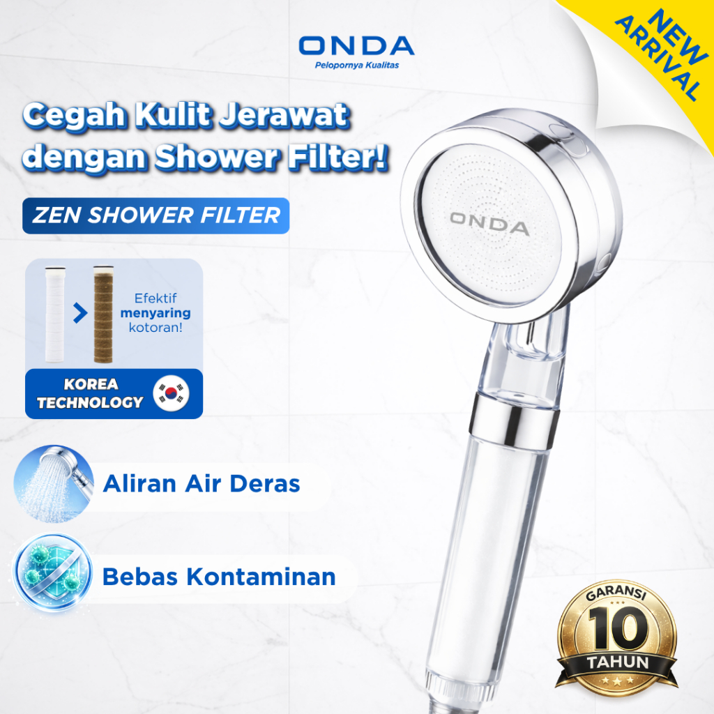 [ALL VARIANT] ONDA ZEN Shower Filter Kit - Shower Filter Korea Penyaring Air Anti Kotoran Anti Kusam