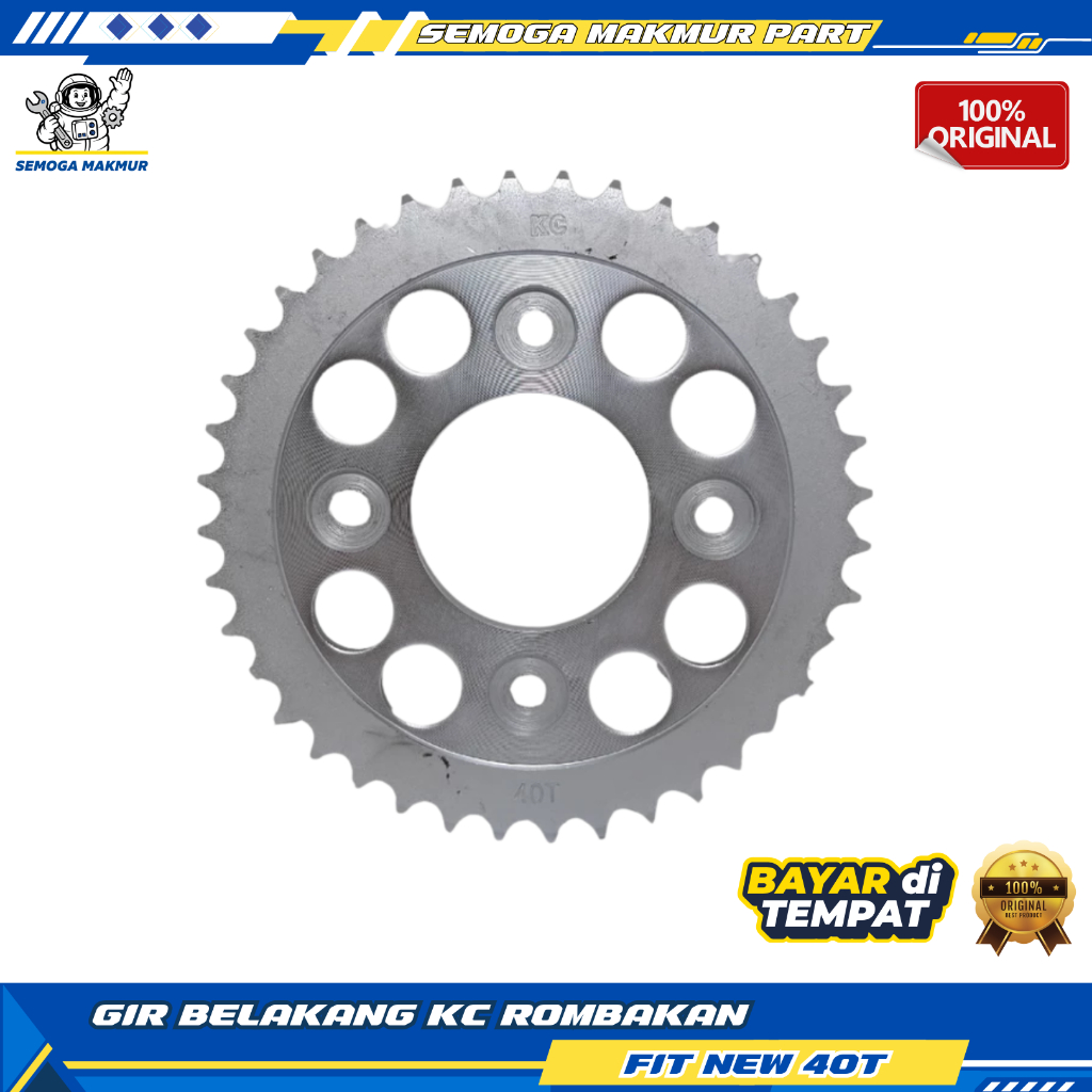 GIR GEAR BELAKANG KC 40T FIT NEW REVO ABSOLUTE REVO FI REVO FIT SUPRA X 125 ROMBAKAN