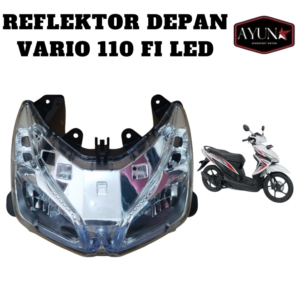 Reflektor Lampu Depan Vario 110 Fi Led 2014-2015 Reflector Depan Vario 110 FI Led K46 Tenshi