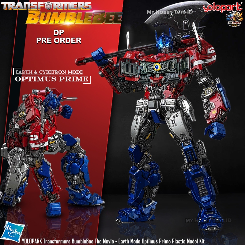 Action Figure Optimus Prime Series Bumblebee Movie Cybertron dan Earth Mode LED Model Kit