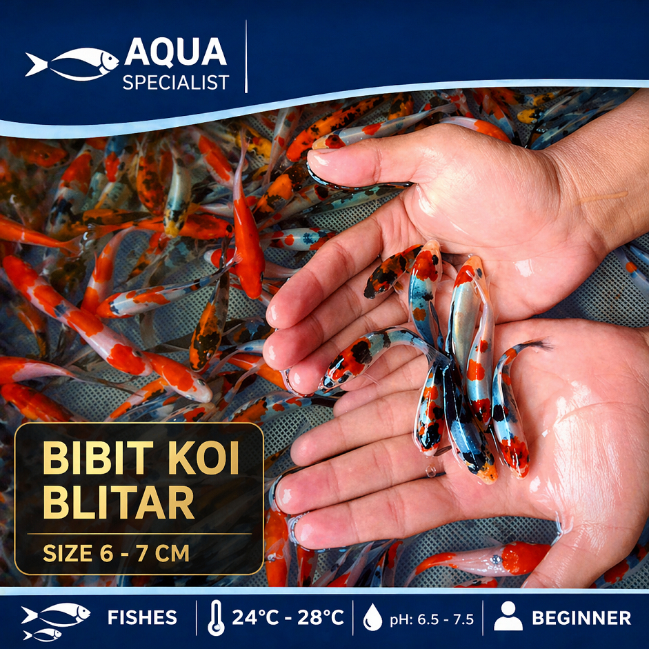 BELI 10 BONUS 1 - Ikan Koi kecil - IKAN KOI BLITAR BIBIT UNGGUL 4-7 cm