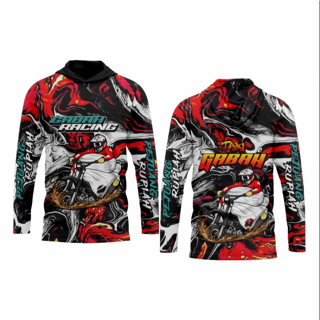 Jersey Gabah racing Lengan Panjang Fullprint Kaos Kerja Pria Tangan Panjang