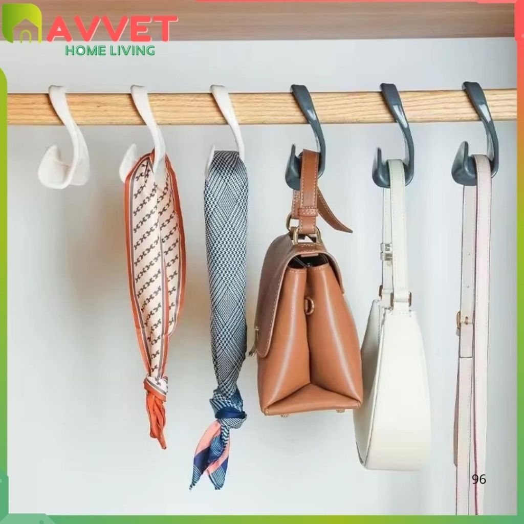 AVVET Gantungan Tas Plastik Hanger Tas Serbaguna Bag Hook Hanger Perlengkapan Rumah Gantungan Tas Le
